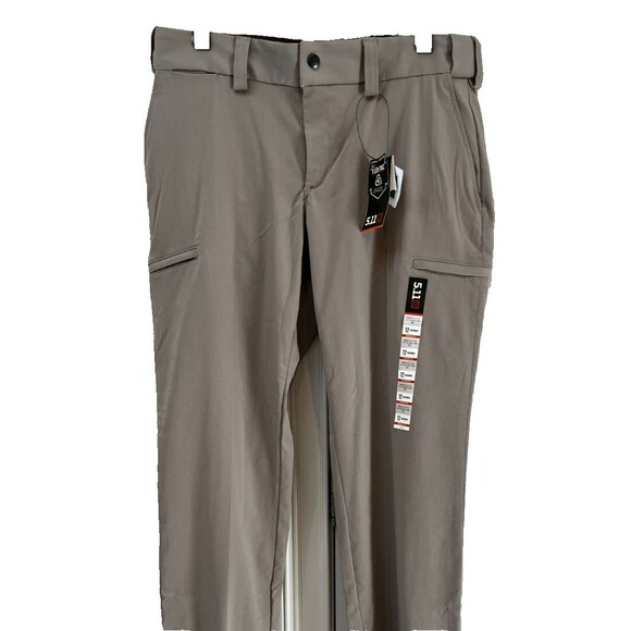 5.11 Women’s sz 12 Uniform Pants Flex-Tac Straight Fit Tan UNHEMMED Wool Bld NEW - Picture 3 of 15
